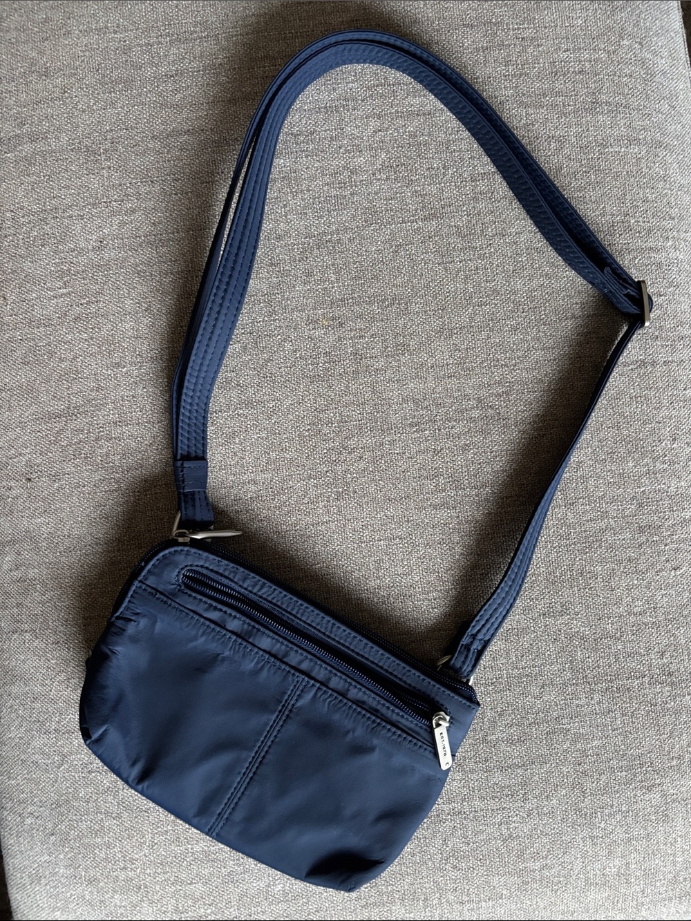 Traveling Navy Crossbody Sling Bag